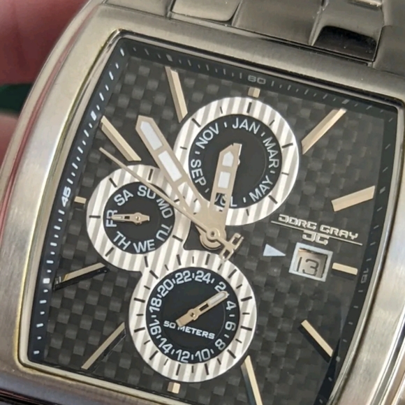 Jorg Gray JG-6300 series mens watch Multi Dial Multifunction, Stainless band - Picture 2 of 3